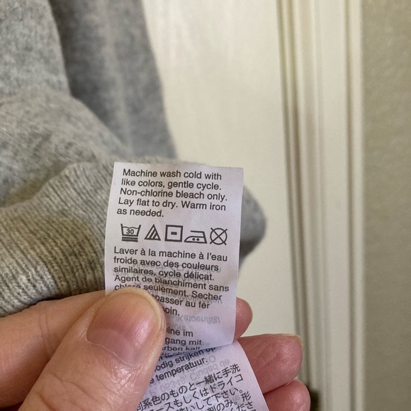 🌞J.Crew Gray Wool Blend Long Sleeve Scoop Neck Hi-low Sweater #P - Picture 5 of 7